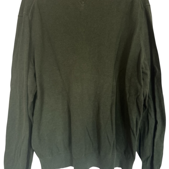 Tommy Hilfiger Green V-Neck Pullover Sweater sz XL - Picture 2 of 4